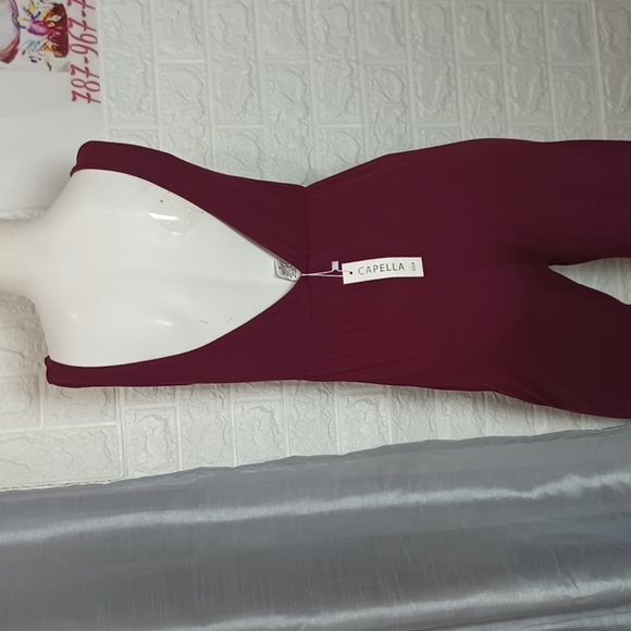 🆕 Capella Front Tie Solid Sleeveless Jumpsuit - Picture 7 of 7